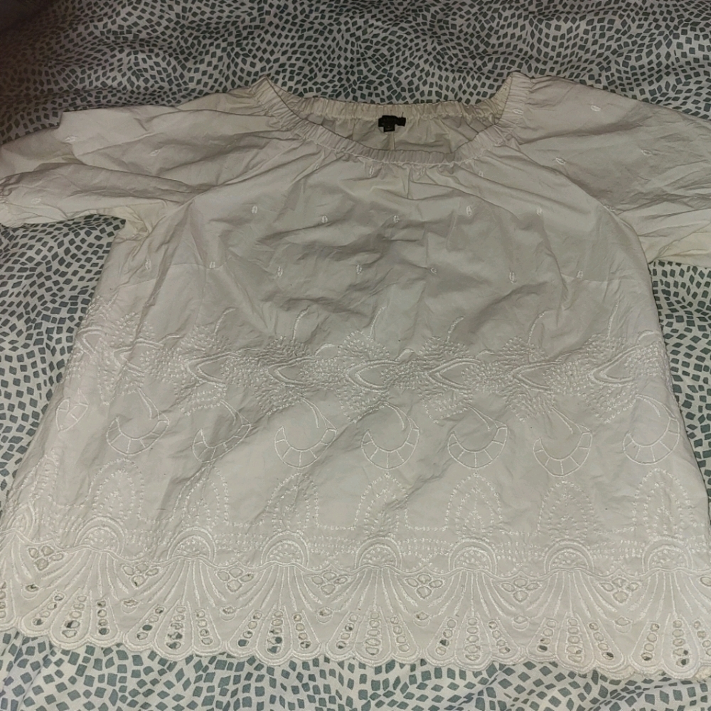 From Talbots size large Mexican-style short sleeve